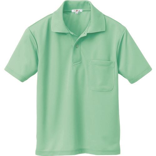 ■アイトス 吸汗速乾(クールコンフォート)半袖ポロシャツ(男女兼用) ミントグリーン S 10579005S(1434810)[送料別途お見積り][法人限定][掲外取寄]