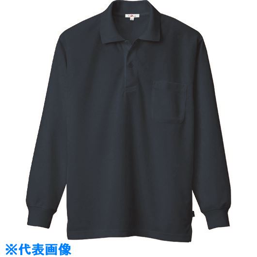 ■アイトス 吸汗速乾(クールコンフォート)長袖ポロシャツ(男女兼用) オレンジ 4L 105780634L(1434850)[..