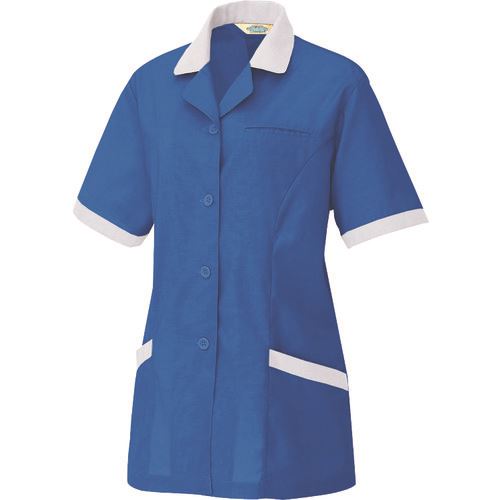 ■アイトス 半袖スモック ロイヤルブルー 4L 53690064L(1435991)[送料別途見積り][法人・事業所限定][掲..