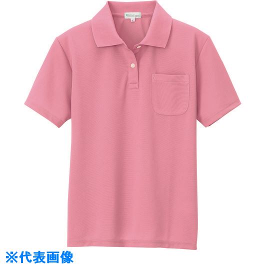 ■アイトス 吸汗速乾(クールコンフォート)レディース半袖ポロシャツ ピンク M 10589160M(1436420)[送料別途お見積り][法人限定][掲外取寄]