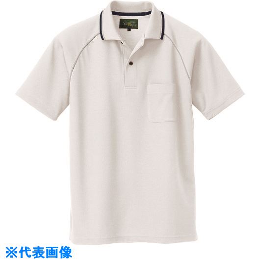■アイトス 制電半袖ポロシャツ(男女兼用) ホワイト 4L 500050014L(1436470)[送料別途見積り][法人・事業所限定][掲外取寄]