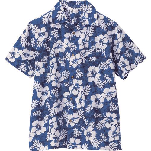 Work Supplies - ■アイトス アロハシャツ(ハイビスカス)(男女兼用) ブルー LL 56102006LL(1439692)[送料別途見積り][法人・事業所限定][掲外取寄]