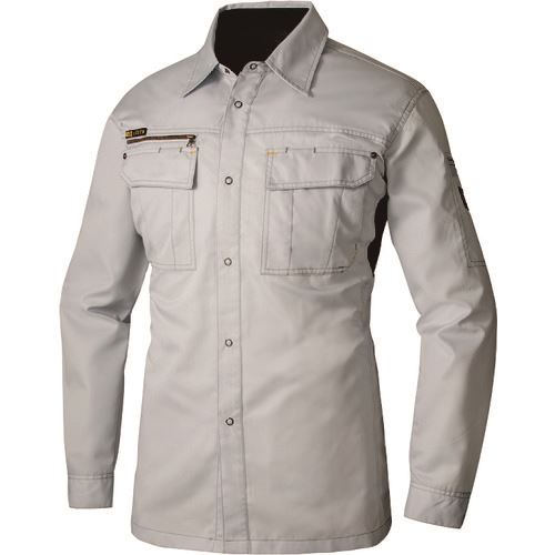 ■アイトス 長袖シャツ シルバーグレー M 3835003M(1440958)[送料別途お見積り][法人限定][掲外取寄]