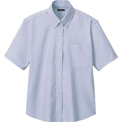 ■アイトス レディース半袖オックスボタンダウンシャツ サックス S 7873007S(1444200)[送料別途見積り][..