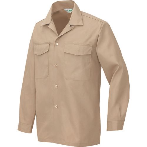 ■アイトス 7650長袖シャツ(薄地)(男女兼用) アイボリー S 560001S(1447129)[送料別途見積り][法人・事業所限定][掲外取寄]