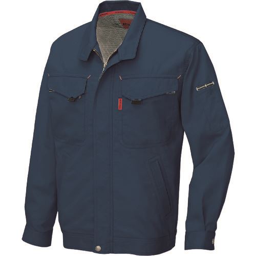 ■アイトス 長袖サマーブルゾン(男女兼用) ネイビー 5L 55300085L(1451752)[送料別途見積り][法人・事業..