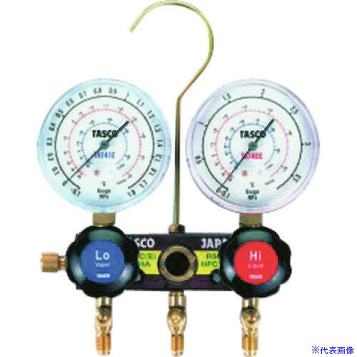 オレンジブック トラスコ中山　TRUSCOタスコ R404A R407C R507A R134a用サイトグラス付ゲージマニホールド 〔品番:TA124E1〕[ 注番:1452625]特長仕様仕様2●バルブ…高耐圧ニードルパッキン●ゲージ取付...