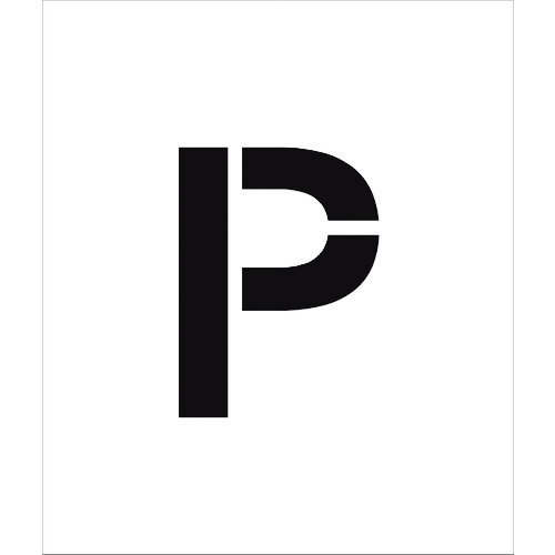 ■グリーンクロス 吹付けプレート ステンシル 文字高300 アルファベット P 6300000144(1455955)[送料別..