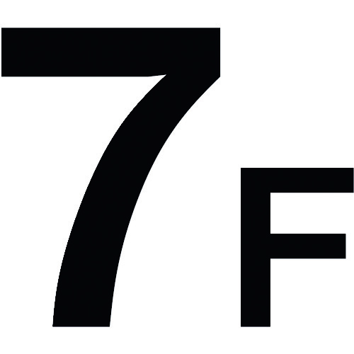 ■グリーンクロス 階数表示標識450角 7F 6300000409(1456595)[送料別途見積り][法人・事業所限定][外直送]