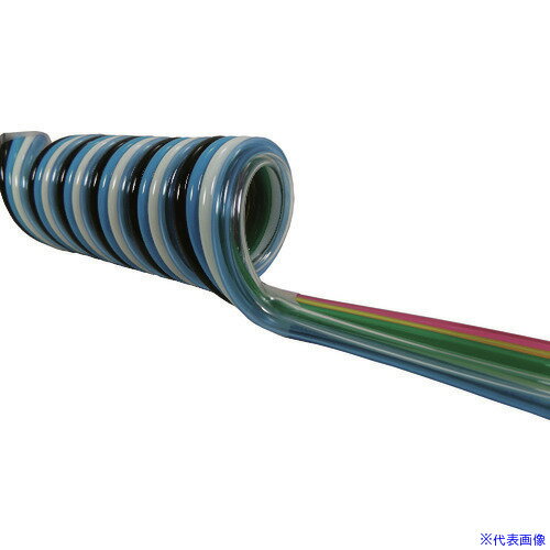 ■チヨダ スパイラルチューブ 耐水性マルチスパイラル 芯数8 外径10mm/使用範囲1304mm 8MES1010S(1462180)[送料別途見積り][法人・事業..