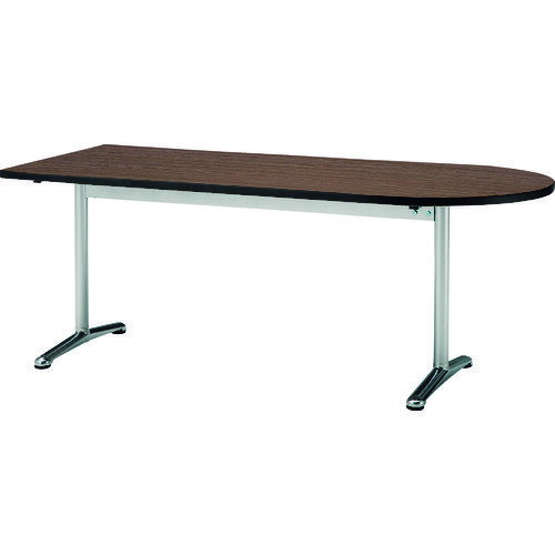 ■TOKIO ミーティングテーブル 半楕円型 1800X750 ローズ ATT1875USR(1466084)[送料別途お見積り][法人..