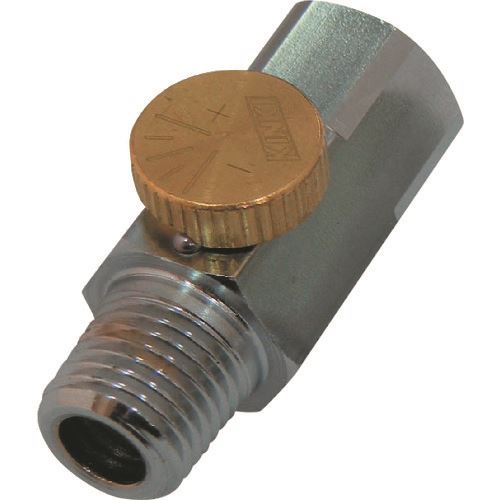 オレンジブック トラスコ中山　TRUSCO近畿 簡易流量調節器 〔品番:KCC2FM〕[ 注番:1466772]特長●エアーの強弱をダイヤルで簡単に行えます。用途●エアーダスターガン、エアーサンダー、インパクトレンチ等、空圧工具の手元等にピッタリです。仕様●全長(mm)：43●最高使用圧力(MPa)：1.5●使用流体：圧縮空気仕様2●接続元 Rc1/4メス●接続先 R1/4オス材質/仕上●鉄、真鍮、NBR他セット内容/付属品注意●空気専用です。●別途運賃原産国（名称）日本JANコード本体質量56gオレンジブック トラスコ中山　TRUSCO近畿 簡易流量調節器 〔品番:KCC2FM〕[注番:1466772][本体質量：56g]《包装時基本サイズ：43×19×24》〔包装時質量：58g〕分類》手作業工具》車輌整備用品》足回り・ブレーキ整備工具☆納期情報：メーカー取り寄品（弊社より発送）
