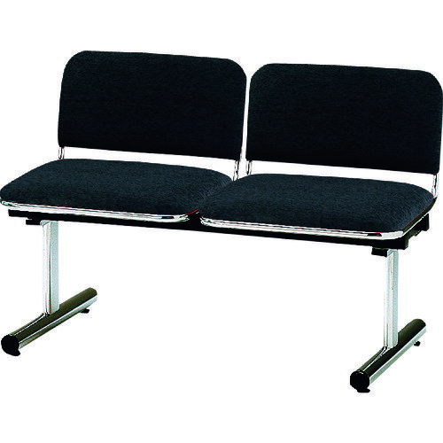 大堂椅子 - ■TOKIO ロビーチェア 2人掛 ノワール FTL2NOR(1467679)[送料別途お見積り][法人限定][外直送]