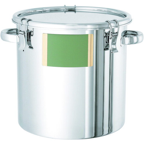 オレンジブック トラスコ中山　TRUSCOMONOVATE シール座付ステンレス密閉容器(クリップ式/PTFE) 10L 〔品番:CTHLZPTFE24〕[ 注番:1469761]特長●容器の管理ラベルや内容物の識別シールを貼り付けし、糊残り無くはがせます。●容器にシール片や接着剤などが残らないため、異物混入防止になります。●クリップで簡単に密閉できるので、ホコリの侵入や内容物の飛散防止に最適です。●パッキンは樹脂製なのでゴム製に比べ密閉性は劣ります。用途●液体・粉体等の一時保管用に。●内容物の識別が必要なときに。仕様●容量(L)：10●高さ(mm)：240●外径(mm)：240仕様2●シール座コーティング面(mm)：110mm×88●表面処理： 内外面バフ研磨●使用条件： 大気圧(加減圧不可)材質/仕上●SUS304●●シール座…SUS304 / PFA約30μmコーティング（ラベルやシールの材質により剥がれやすさは異なります。）●パッキン…PTFE（白色）セット内容/付属品注意原産国（名称）日本JANコード4589691028709本体質量2.2kgオレンジブック トラスコ中山　TRUSCOMONOVATE シール座付ステンレス密閉容器(クリップ式/PTFE) 10L 〔品番:CTHLZPTFE24〕[注番:1469761][本体質量：2.2kg]《包装時基本サイズ：240×315×240》〔包装時質量：2kg〕分類》研究用品》ボトル・容器》ステンレスタンク☆納期情報：オレンジブック掲載以外でメーカー直送品（送料元払い）【法人限定＝会社名ご記入お願い致します。】※北海道・沖縄・離島は運賃別途商品も含む