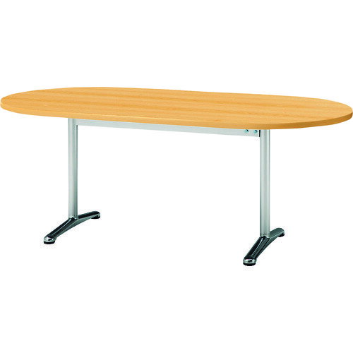 ■TOKIO ミーティングテーブル 楕円型 1800X900 メープル ATT1890RSMP(1472438)[送料別途お見積り][法人..