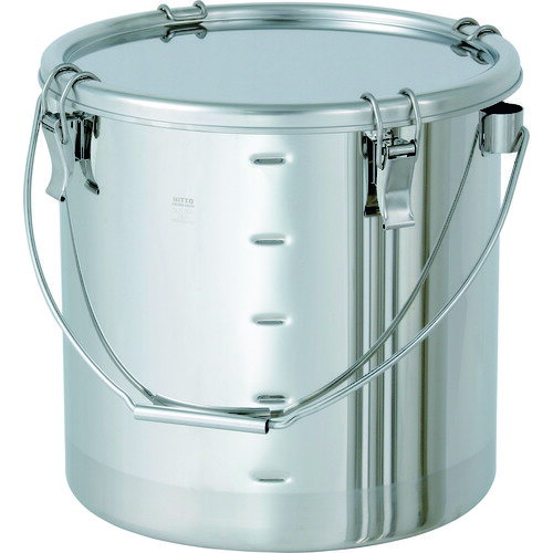 オレンジブック トラスコ中山　TRUSCOMONOVATE 吊り下げ式ステンレス密閉容器 目盛付(クリップ式/FKM) 20L 〔品番:CTBM30PFA〕[ 注番:1476006]特長●粉体・液体等の一時保管や運搬用として手軽な貯蔵容器です。●サイズに応じたL毎に目盛りが付いており、残量が一目でわかります。●バケツのように片手で容器を持ち上げられます。●クリップで簡単に密閉でき、内容物の飛散や異物混入を防ぎます。用途●液体・粉体等の一時保管用に。●大まかな内容量を把握したいときに。仕様●容量(L)：20●高さ(mm)：306●内径(mm)：300●深さ(mm)：300●取手：吊り手●外形寸法(mm)幅：362●外径(mm)：316仕様2●目盛の長さ(mm)：約25●表面処理：内外面バフ研磨●使用条件：大気圧(加減圧不可)材質/仕上●SUS304●パッキン：フッ素ゴム（黒色）セット内容/付属品注意●目盛りは容量のおおよその位置となります。●ツルは安全性を考慮し、取り外しが出来ない仕様となっています。ただしツルを強く引いたり、持ち手（パイプ部分）以外を掴んで持ち上げるなどの使い方をされると外れることがありますので、取り扱いにはご注意ください。原産国（名称）日本JANコード4589691032003本体質量3.4kgオレンジブック トラスコ中山　TRUSCOMONOVATE 吊り下げ式ステンレス密閉容器 目盛付(クリップ式/FKM) 20L 〔品番:CTBM30PFA〕[注番:1476006][本体質量：3.4kg]《包装時基本サイズ：300×362×300》〔包装時質量：3kg〕分類》研究用品》ボトル・容器》ステンレスタンク☆納期情報：オレンジブック掲載以外でメーカー直送品（送料元払い）【法人限定＝会社名ご記入お願い致します。】※北海道・沖縄・離島は運賃別途商品も含む