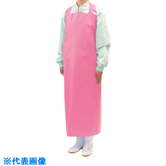 ■川西 ガードファイン軽量ウレタンエプロン ピンク Lサイズ 4449PL(1476210)[送料別途見積り][法人・事..