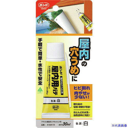 ■コニシ ボンド屋内用パテ 30ml 05410(1477930)×10[送料別途お見積り][法人限定][掲外取寄]