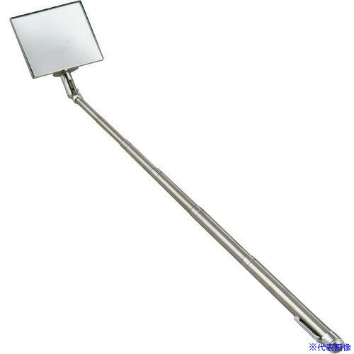 ■緑十字 伸縮式点検用ミラー KMB-2055 ミラー部：45×55mm シャフト：200〜590mm 289110(1478254)