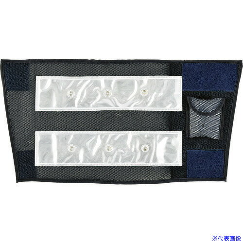 ■緑十字 LED脚絆 紺メッシュ地/赤LED/白反射 LED脚絆-1 フリーサイズ(面ファスナー付き) 242006(1481325)