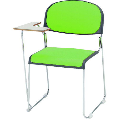 ■TOKIO ミーティングチェア メッキ脚 ライトグリーン FNM10TLGN(1481940)[送料別途見積り][法人・事業所限定][外直送]