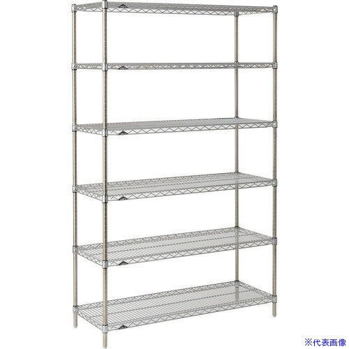Office - ■ERECTA スーパーシリーズ・ワイヤーシェルフ 間口910mm×奥行460mm×高さ1892mm DB付 6段 MS910P1900W6(1482756)[送料別途お見積り][法人限定][外直送]