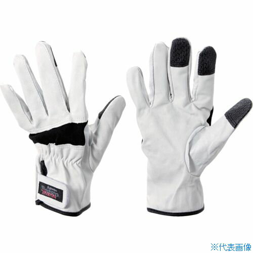 オレンジブック トラスコ中山　TRUSCOペンギンエース 豚革手袋 レスキューフォース ブラック L 〔品番:RF1BLKL〕[ 注番:1492214]特長●通気性・柔軟性に優れ、ハードな作業にも対応します。●3本の指先にはすべり止めとなる...