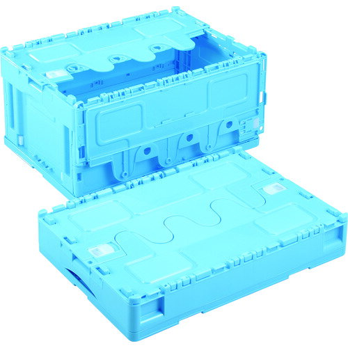 ■RISU 抜き取り防止機能付き折りたたみコンテナ 627687 CFS32NRブルー CFS32NRB(1493414)