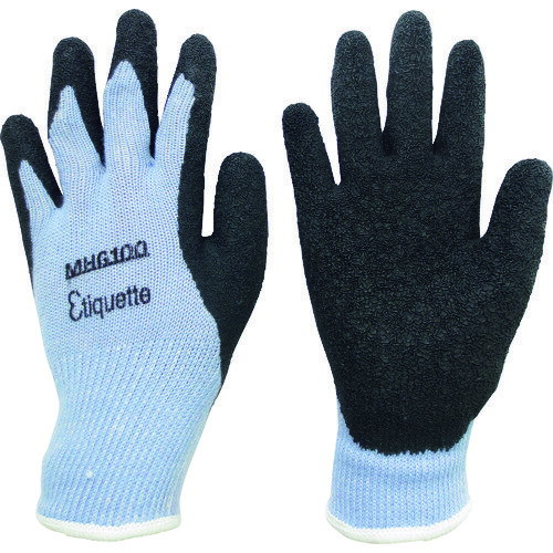 ■ミドリ安全 消臭機能糸使用 作業手袋 ハイグリップ天然ゴム背抜き 厚手 MHG100エチケット S MHG100ETIQUETTES(1493416)