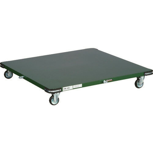 ■TRUSCO 鋼鉄製平台車 1200X1200 Φ100プレス車 フック引棒付 PHT1212F(1495797)[法人限定][直送元]