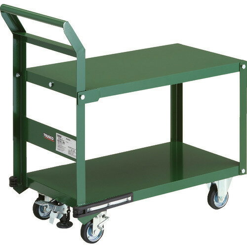 ■TRUSCO 鋼鉄製運搬車 800X450 片袖2段型 ハンドル側自在タイプ プレス車 Lストッパー付 PH32RSS(1495886)[法人限定][直送元]