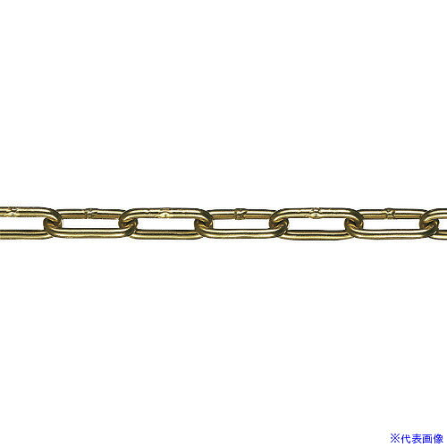 ■水本 【要長さ指定】チューブ保護アルミカラーチェーン ゴールド 3HALC-G 9.1〜10m 3HALCG10C(1534363..