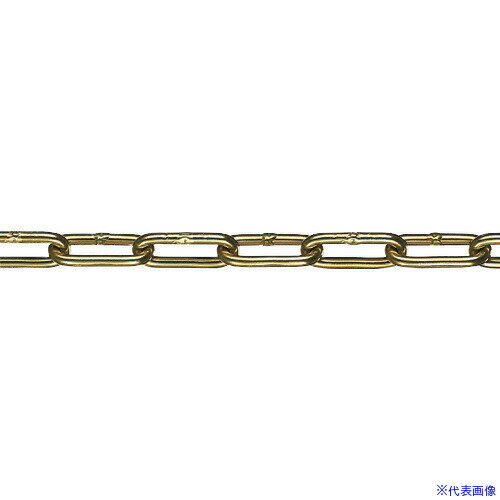 ■水本 【要長さ指定】チューブ保護アルミカラーチェーン ゴールド 3.5HALC-G 5.1〜6m 3.5HALCG6C(1576176)[送料別途お見積り][法人限定][掲外取寄]