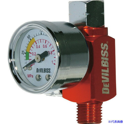 ■DeVilbiss ガン手元エアバルブ(ゲージ付) HAV503B(1580153)