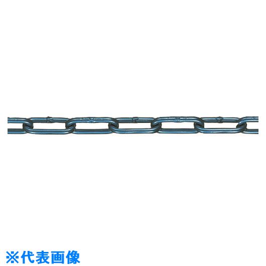 ■水本 【要長さ指定】チューブ保護アルミカラーチェーン ブルー 6HALC-B 4.1〜5m 6HALCB5C(1582496)[送..