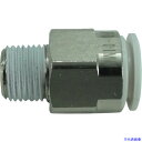 ■チヨダ ファイブメイルコネクタ W(白)8mm・R1/8 F801MW(1584600)