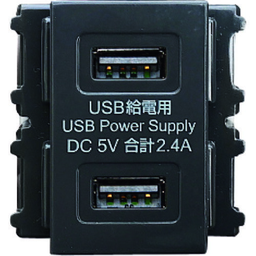 ■スガツネ工業 (210033280)DM2-U2P2-GR埋込充電用USBコンセント DM2U2P2GR(1584980)×10[送料別途見積り][法人・事業所限定][掲外取寄]