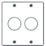 ■Panasonic FCステンレス埋込コンセントP2連 WN9623K(1586242)[送料別途見積り][法人・事業所限定][掲外取寄]