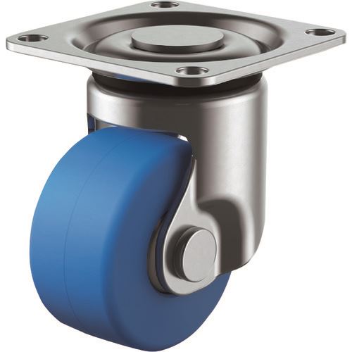 ■ユーエイ プレート式 自在 低床キャスター モノマーキャストナイロン 車輪径50mm Hタイプ HG型 取付寸..