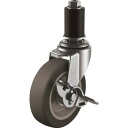 ■ユーエイ 差し込み式 自在 キャスター エラストマー 車輪径65mm ストッパー付き Lタイプ LTF-S型 パイプ径16 LTF65ELS16(158651...