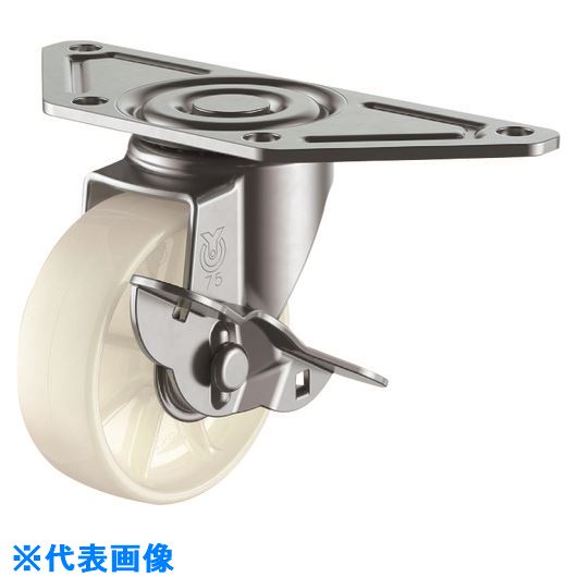 ■ユーエイ プレート式 自在 キャスター ナイロン 車輪径65mm Sタイプ SGC型 取付寸法139×55×42 SGC65N(1588055)[送料別途見積り][法人・事業所限定][掲外取寄]