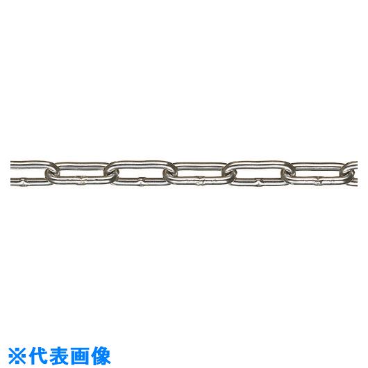 ■水本 【要長さ指定】アルミカラーチェーン シルバー AL-5S 長さ・リンク数指定カット 10.1〜11m AL511CS(1600599)[送料別途お見積り][法人限定][掲外取寄]