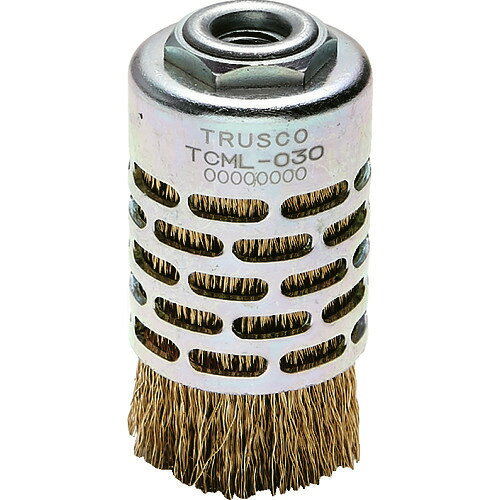 オレンジブック トラスコ中山　TRUSCOTRUSCO ケレンブラシBBR0.25バンロープ線 〔品番:TCML030〕[ 注番:1604141]特長●折線に強いメッキ線を使用しています。●狭い個所の通りとキワ処理がスムーズです。●5段階の毛丈調整で寿命が長持ちです。●中空き構造でソフトな操作性です。●長い筒が奥まで届きます。用途●各種金属製品の錆、汚れ除去に。●溶接前後処理のクリーニングに。●造船・橋梁等のタンク及びドラムの磨きに。●塗料剥離に。仕様●外径(mm)：30●線径(mm)：0.25●毛材：メッキより線●ねじ径：M10(P1.5)●最高使用回転数(rpm)：12000●刷毛幅(mm)：0●毛丈(mm)：0●玉厚(mm)：0●ネジピッチ(mm)：1.5●全長(mm)：0仕様2材質/仕上●メッキBBRセット内容/付属品注意●提供不可：chemSHERPA、SDS、ミルシート原産国（名称）日本JANコード4989999006605本体質量1gオレンジブック トラスコ中山　TRUSCOTRUSCO ケレンブラシBBR0.25バンロープ線 〔品番:TCML030〕[注番:1604141][本体質量：1g]《包装時基本サイズ：71×38×40》〔包装時質量：148g〕分類》電動・油圧・空圧工具》研削研磨用品》カップブラシ☆納期情報：仕入れ先通常在庫品 (欠品の場合有り)