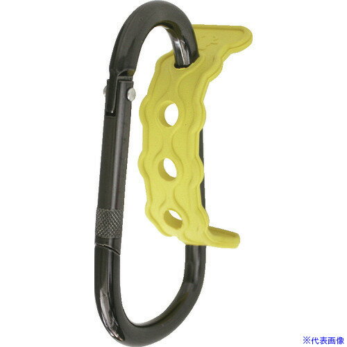 ■DOGYU ラバーロック付カラビナイエローRL−1Y 04511(1606508)