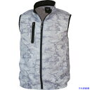 ■XEBEC 空調服ベストXE98010−222−4L 迷彩シルバーグレー XE980102224L(1609464)