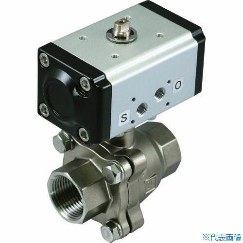 ■HAMAI ステンレス製空圧自動ボールバルブ(フルボア) LAS15710RC(1610940)[送料別途お見積り][法人限定][メーカー取寄]