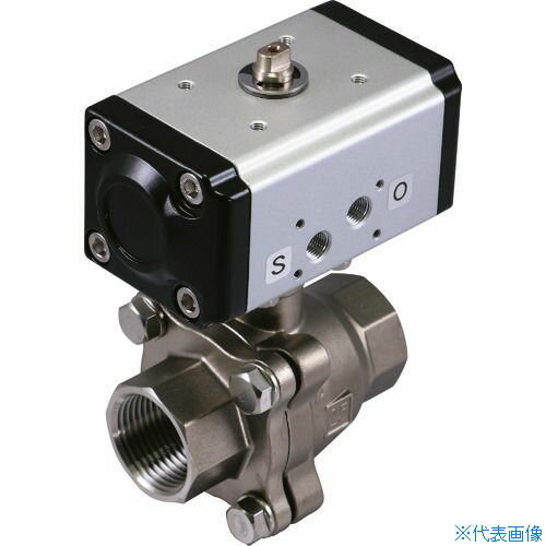 ■HAMAI ステンレス製空圧自動ボールバルブ(フルボア) LAS15720RC(1610942)[送料別途お見積り][法人限定..