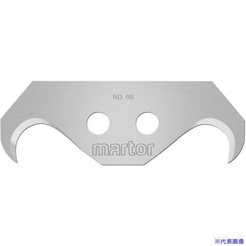 オレンジブック トラスコ中山　TRUSCOmartor 替刃 フック型 10枚 HOOK BLADE 98 〔品番:98〕[ 注番:1612153]特長●絨毯などの剥がし作業や、シートなど鋭く切断できます。仕様●全長(mm)：54●刃厚(mm)：0.63●幅(mm)：19●適合本体：10130610・10150610仕様2材質/仕上●合金工具鋼セット内容/付属品注意原産国（名称）ドイツJANコード4002632915086本体質量38.4gオレンジブック トラスコ中山　TRUSCOmartor 替刃 フック型 10枚 HOOK BLADE 98 〔品番:98〕[注番:1612153][本体質量：38.4g]《包装時基本サイズ：60×25×10》〔包装時質量：38g〕分類》手作業工具》ハサミ・カッター・鋸》セーフティカッターナイフ☆納期情報：仕入れ先通常在庫品 (欠品の場合有り)