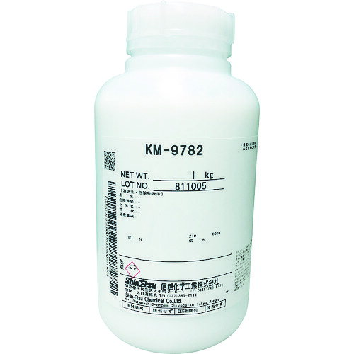 オレンジブック トラスコ中山　TRUSCO信越 エマルジョン型離型剤 1kg 〔品番:KM97821KG〕[ 注番:1612320]特長●エマルジョン型離型剤です。●食品包装容器用離型剤、ポリオレフィン等衛生協議会の「ポリオレフィン等合成樹脂製食品容器包装等に関するポジティブリスト」に登録されています。用途●食品包装容器製造時の離型。仕様●色：乳白●容量(kg)：1●粘度(［［MM2］］/s)：400仕様2●使用温度範囲：-40〜180℃●粘度400［［MM2］］／s。材質/仕上●主成分：シリコーンセット内容/付属品注意●使用前に必ず攪拌または良く振ってからご使用下さい。●製品は必ず密閉して冷暗所（1〜25℃）に保管して下さい。●当製品は日本国内仕様製品のため輸出ができません。輸出の場合別途ご相談下さい、海外仕様製品の御見積りを致します。価格、ロット、納期等が変わる場合がございます。原産国（名称）日本JANコード本体質量1kgオレンジブック トラスコ中山　TRUSCO信越 エマルジョン型離型剤 1kg 〔品番:KM97821KG〕[注番:1612320][本体質量：1kg]分類》化学製品》化学製品》離型剤☆納期情報：メーカー取り寄品（弊社より発送）