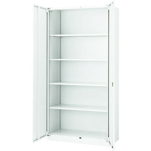 ■TRUSCO ユニット型壁面書庫 D400 両開き H1830 アジャスター付 W色 UFHW18(1612505)[法人限定][直送元]